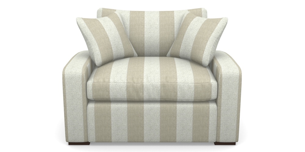 Product photograph of Stockbridge Sofa Bed Snuggler Sofa Bed In Dovedale Linen Stripe - Chalk from Sofas and Stuff Limited