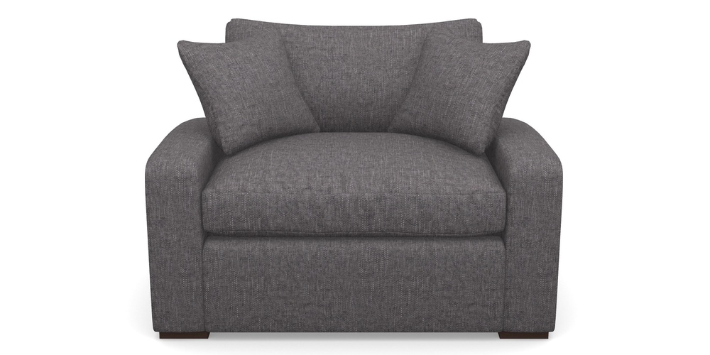 Product photograph of Stockbridge Sofa Bed Snuggler Sofa Bed In Easy Clean Plain - Ash from Sofas and Stuff Limited
