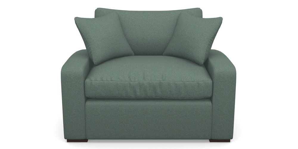 Product photograph of Stockbridge Sofa Bed Snuggler Sofa Bed In Eco Washable Cotton - Mineral from Sofas and Stuff Limited