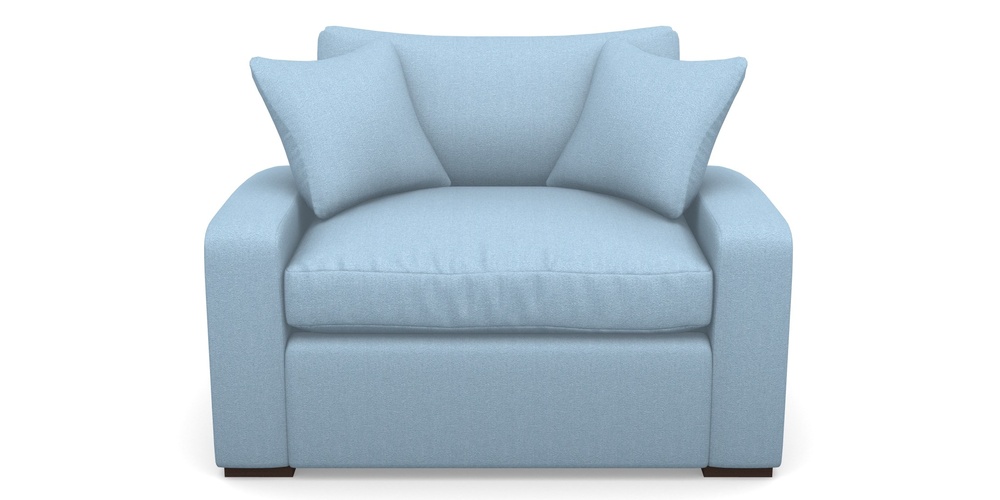 Product photograph of Stockbridge Sofa Bed Snuggler Sofa Bed In Eco Washable Cotton - Sky from Sofas and Stuff Limited