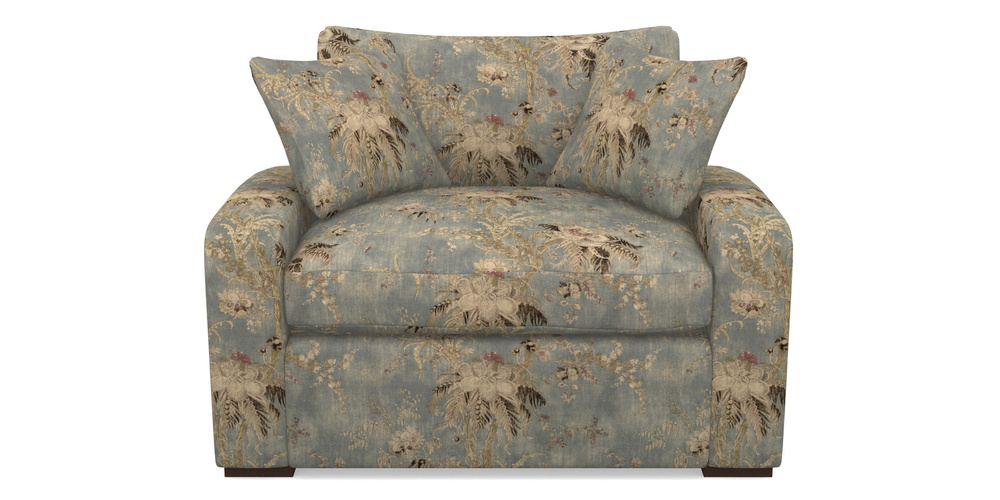 Product photograph of Stockbridge Sofa Bed Snuggler Sofa Bed In Floral Linen - Zefferino Danish Girl from Sofas and Stuff Limited