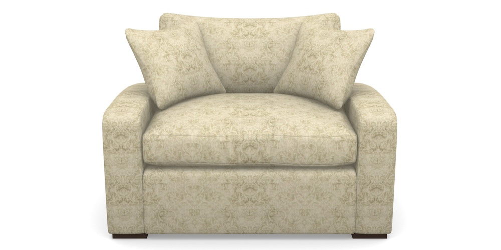 Product photograph of Stockbridge Sofa Bed Snuggler Sofa Bed In Grace Linen - Olive from Sofas and Stuff Limited