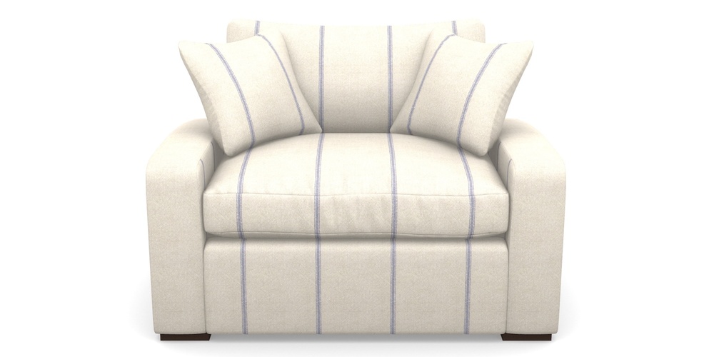 Product photograph of Stockbridge Sofa Bed Snuggler Sofa Bed In Grain Sack Stripe - Blue from Sofas and Stuff Limited