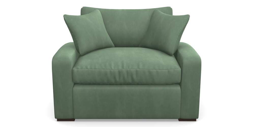 Product photograph of Stockbridge Sofa Bed Snuggler Sofa Bed In House Clever Velvet - Celadon from Sofas and Stuff Limited