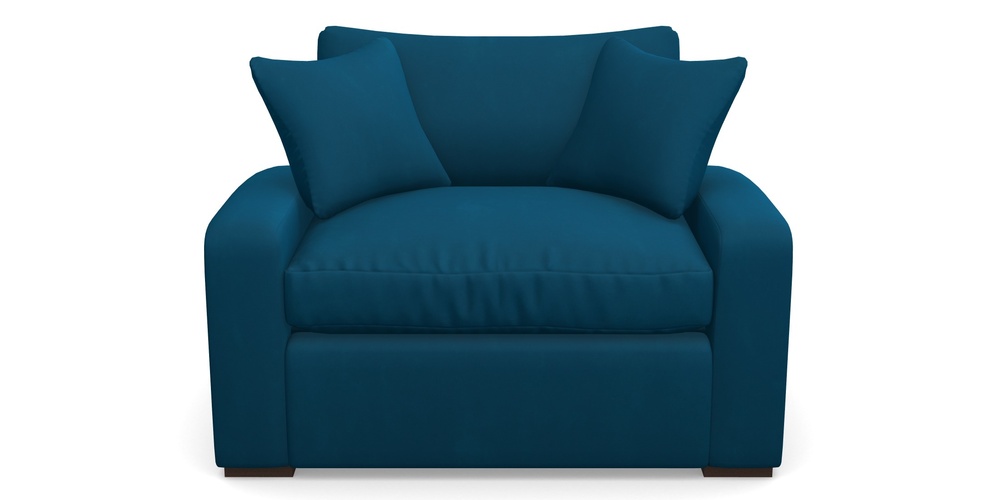 Product photograph of Stockbridge Sofa Bed Snuggler Sofa Bed In House Clever Velvet - Ocean from Sofas and Stuff Limited