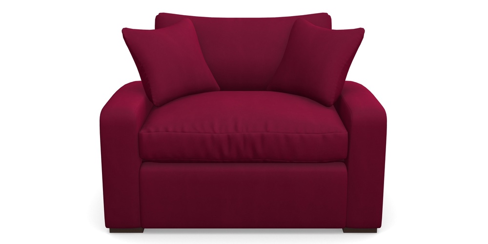 Product photograph of Stockbridge Sofa Bed Snuggler Sofa Bed In House Clever Velvet - Wine from Sofas and Stuff Limited