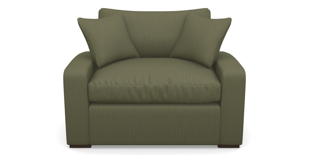 Product photograph of Stockbridge Sofa Bed Snuggler Sofa Bed In Herringbone - Army from Sofas and Stuff Limited
