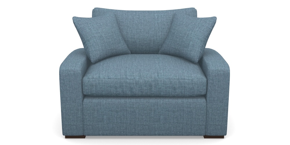 Product photograph of Stockbridge Sofa Bed Snuggler Sofa Bed In House Plain - Cobalt from Sofas and Stuff Limited