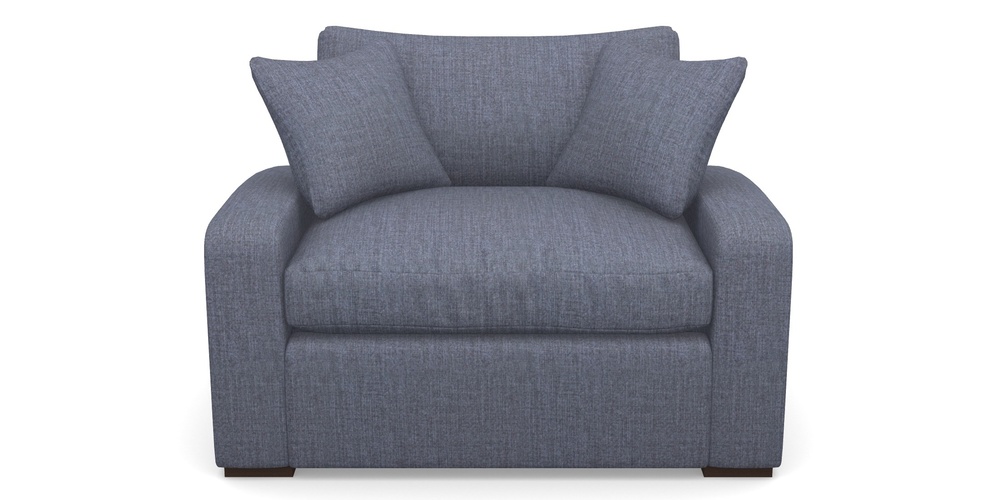 Product photograph of Stockbridge Sofa Bed Snuggler Sofa Bed In House Plain - Denim from Sofas and Stuff Limited