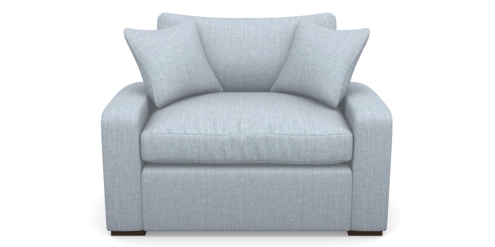 Product photograph of Stockbridge Sofa Bed Snuggler Sofa Bed In House Plain - Sky from Sofas and Stuff Limited