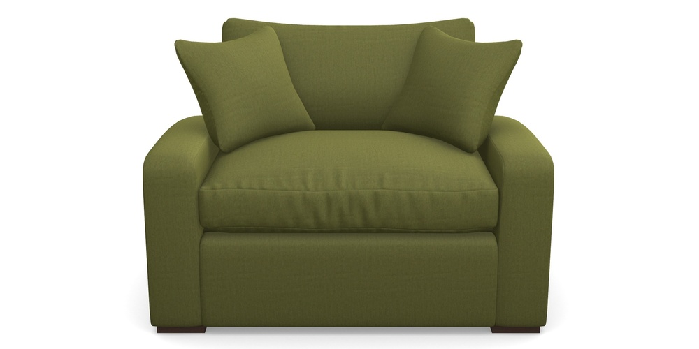 Product photograph of Stockbridge Sofa Bed Snuggler Sofa Bed In House Velvet - Olive from Sofas and Stuff Limited