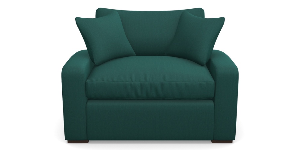 Product photograph of Stockbridge Sofa Bed Snuggler Sofa Bed In House Velvet - Peacock from Sofas and Stuff Limited