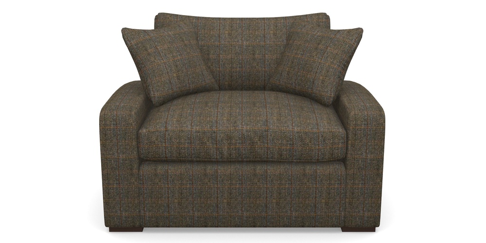 Product photograph of Stockbridge Sofa Bed Snuggler Sofa Bed In Harris Tweed House - Harris Tweed House Blue from Sofas and Stuff Limited