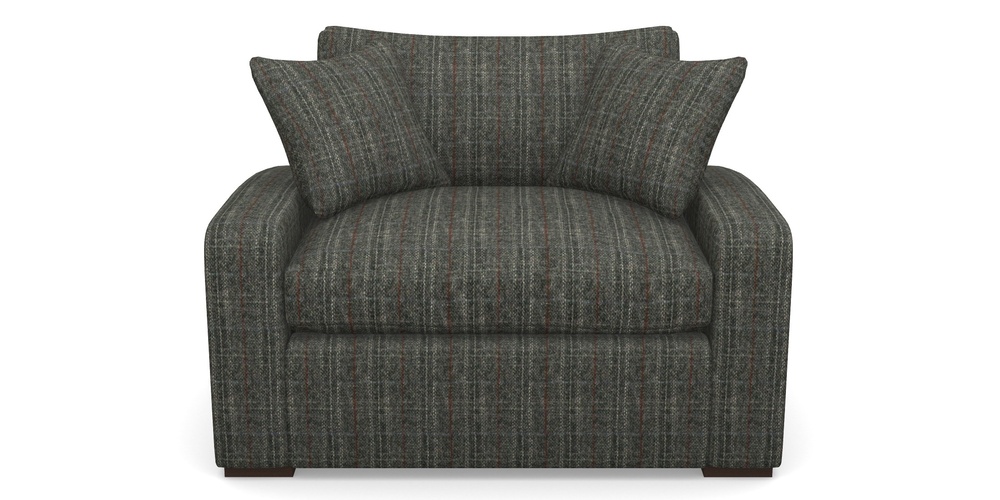 Product photograph of Stockbridge Sofa Bed Snuggler Sofa Bed In Harris Tweed House - Harris Tweed House Grey from Sofas and Stuff Limited