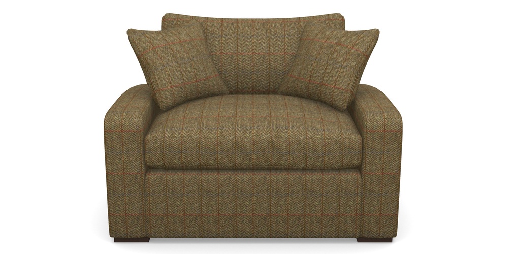 Product photograph of Stockbridge Sofa Bed Snuggler Sofa Bed In Harris Tweed House - Harris Tweed House Green from Sofas and Stuff Limited
