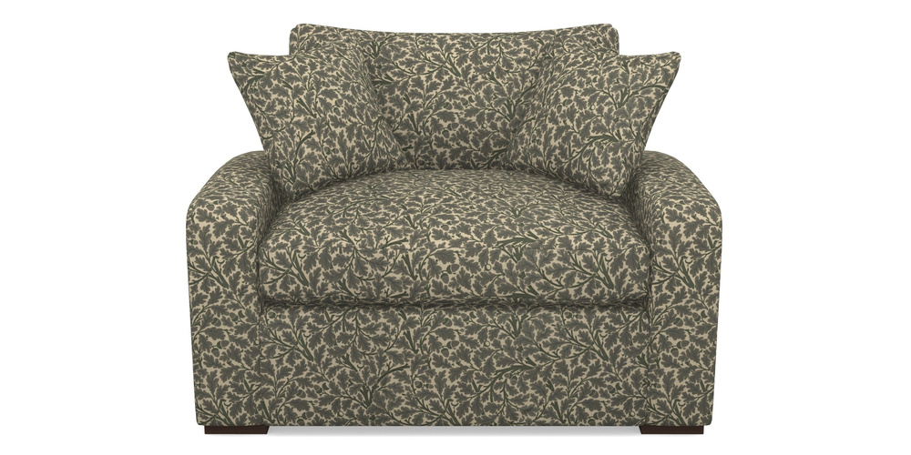 Product photograph of Stockbridge Sofa Bed Snuggler Sofa Bed In V A Drawn From Nature Collection - Oak Tree - Dark Green from Sofas and Stuff Limited
