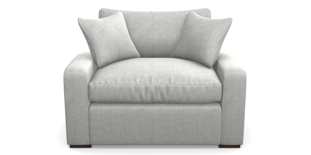 Product photograph of Stockbridge Sofa Bed Snuggler Sofa Bed In Super Soft Velvet - Silver from Sofas and Stuff Limited