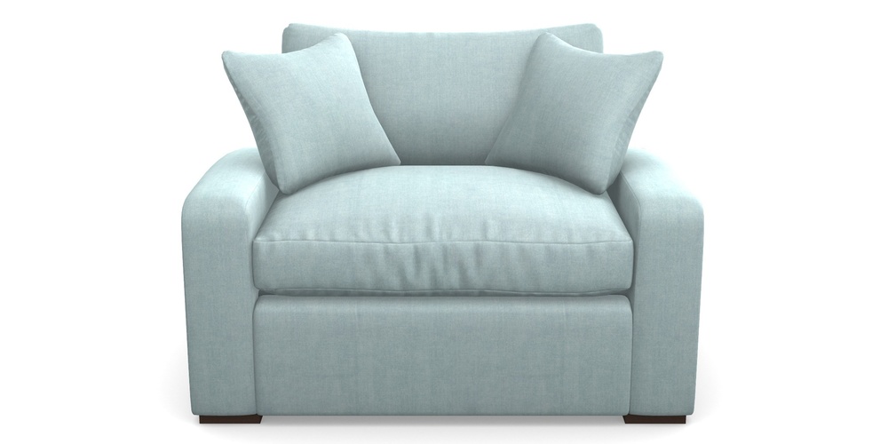 Product photograph of Stockbridge Sofa Bed Snuggler Sofa Bed In Super Soft Velvet - Sky from Sofas and Stuff Limited