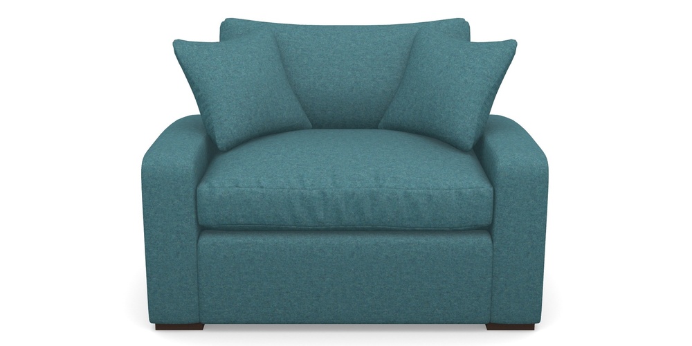 Product photograph of Stockbridge Sofa Bed Snuggler Sofa Bed In Soft Wool - Cerulean from Sofas and Stuff Limited