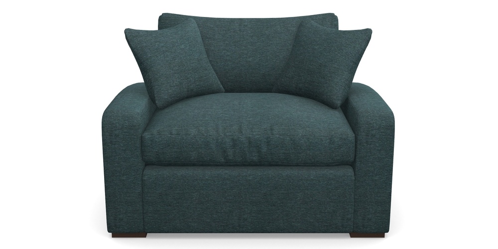 Product photograph of Stockbridge Sofa Bed Snuggler Sofa Bed In Textured Velvet - Atlantic from Sofas and Stuff Limited