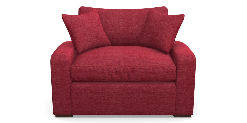 Product photograph of Stockbridge Sofa Bed Snuggler Sofa Bed In Textured Velvet - Firebrick from Sofas and Stuff Limited