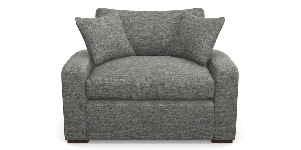 Product photograph of Stockbridge Sofa Bed Snuggler Sofa Bed In Textured Velvet - Slate from Sofas and Stuff Limited