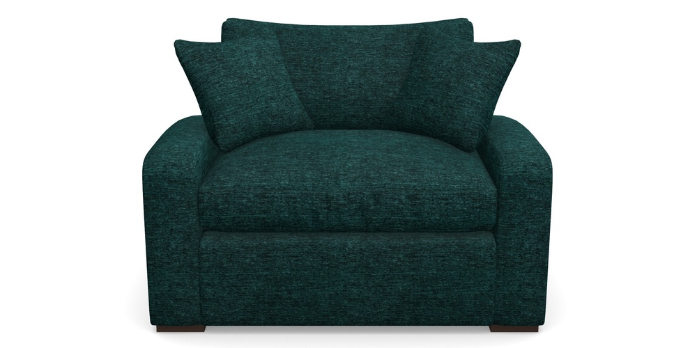 Product photograph of Stockbridge Sofa Bed Snuggler Sofa Bed In Textured Velvet - Viridian from Sofas and Stuff Limited