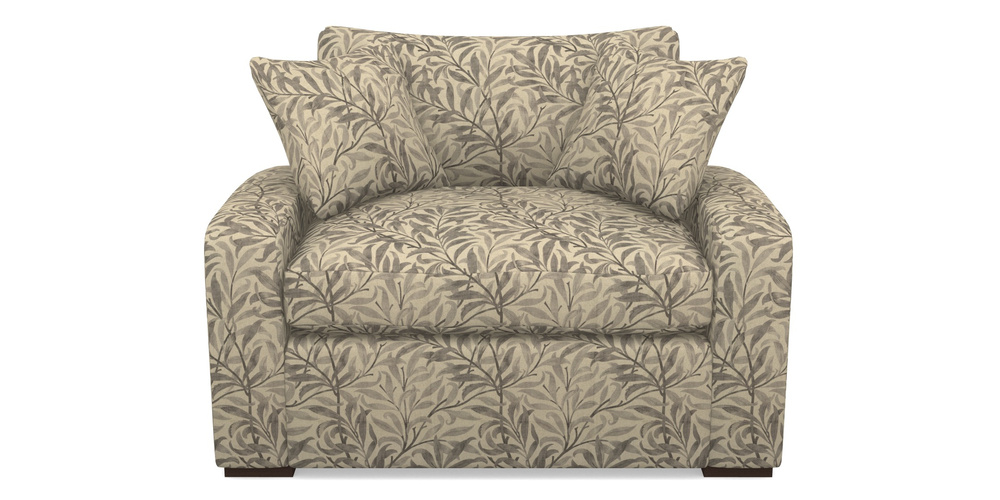 Product photograph of Stockbridge Sofa Bed Snuggler Sofa Bed In V A Drawn From Nature - Willow Bough Large - Grey from Sofas and Stuff Limited