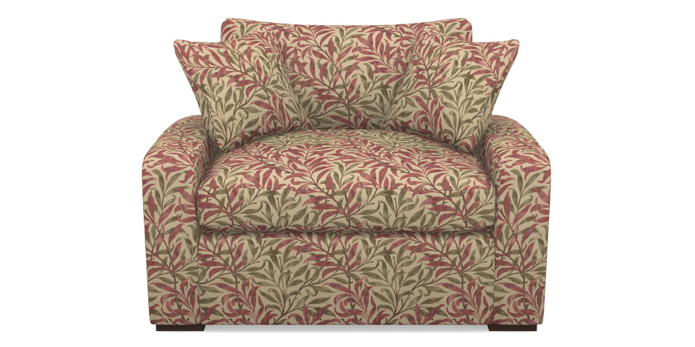 Product photograph of Stockbridge Sofa Bed Snuggler Sofa Bed In V A Drawn From Nature - Willow Bough Large - Red from Sofas and Stuff Limited