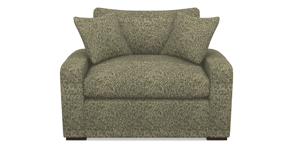 Product photograph of Stockbridge Sofa Bed Snuggler Sofa Bed In V A Drawn From Nature Collection - Willow - Dark Green from Sofas and Stuff Limited
