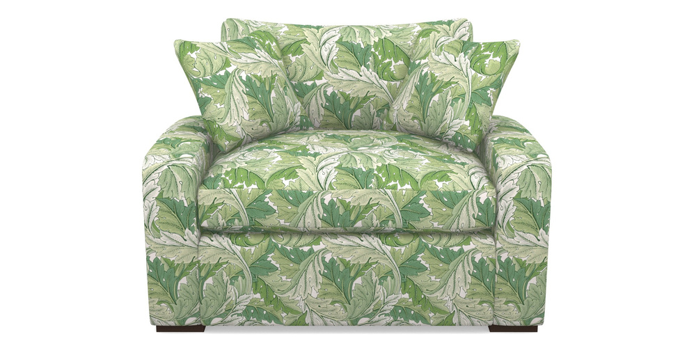 Product photograph of Stockbridge Sofa Bed Snuggler Sofa Bed In William Morris Collection - Acanthus - Leaf Green from Sofas and Stuff Limited