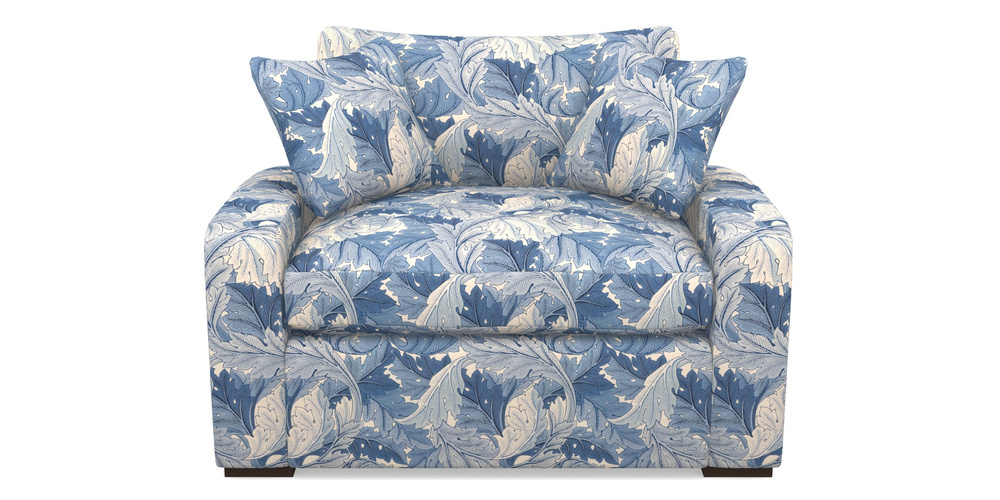 Product photograph of Stockbridge Sofa Bed Snuggler Sofa Bed In William Morris Collection - Acanthus - Woad from Sofas and Stuff Limited