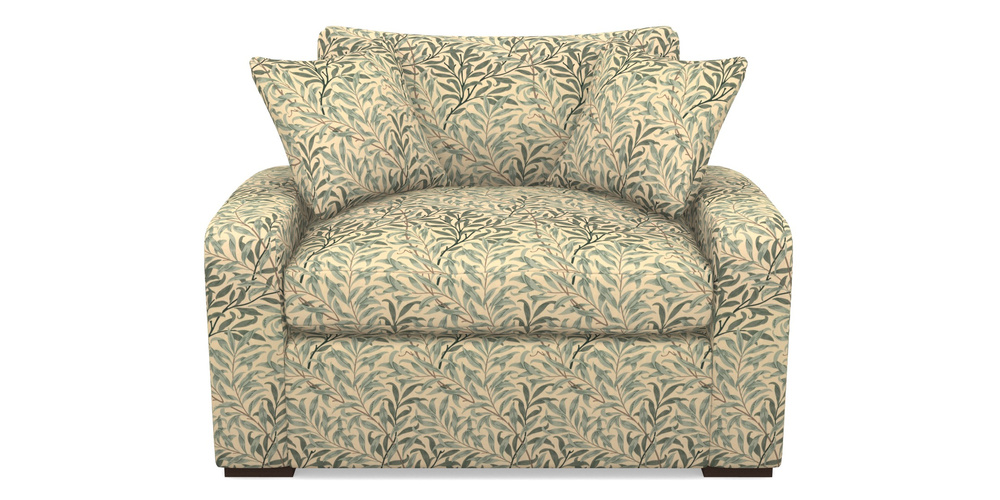 Product photograph of Stockbridge Sofa Bed Snuggler Sofa Bed In William Morris Collection - Willow Boughs - Cream Pale Green from Sofas and Stuff Limited