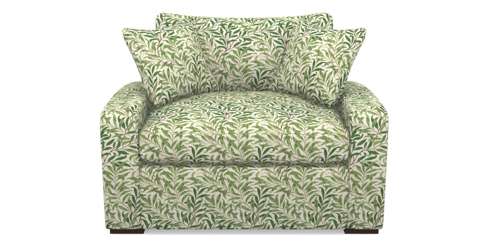 Product photograph of Stockbridge Sofa Bed Snuggler Sofa Bed In William Morris Collection - Willow Boughs - Leaf Green from Sofas and Stuff Limited