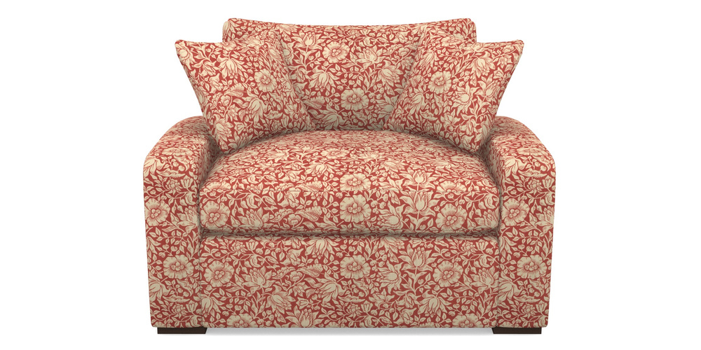 Product photograph of Stockbridge Sofa Bed Snuggler Sofa Bed In William Morris Collection - Mallow - Madder from Sofas and Stuff Limited