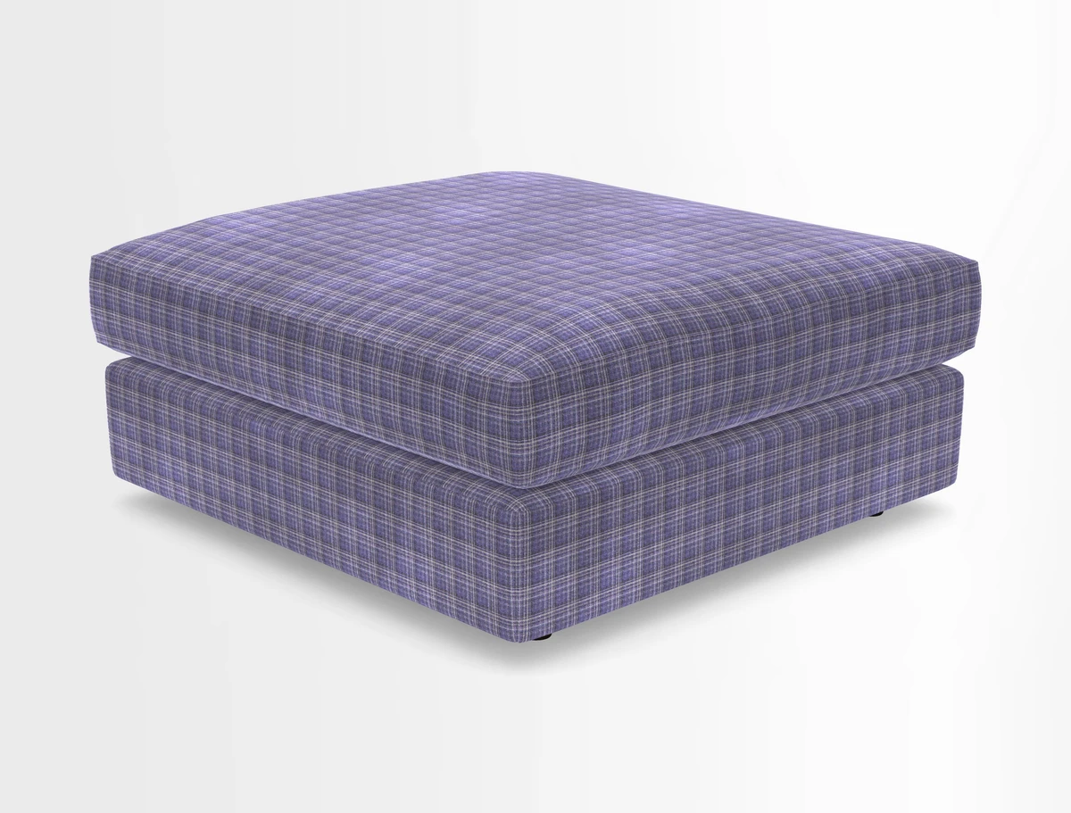 Slingsby fixed cover Footstool in Two Tone Plain Biscuit