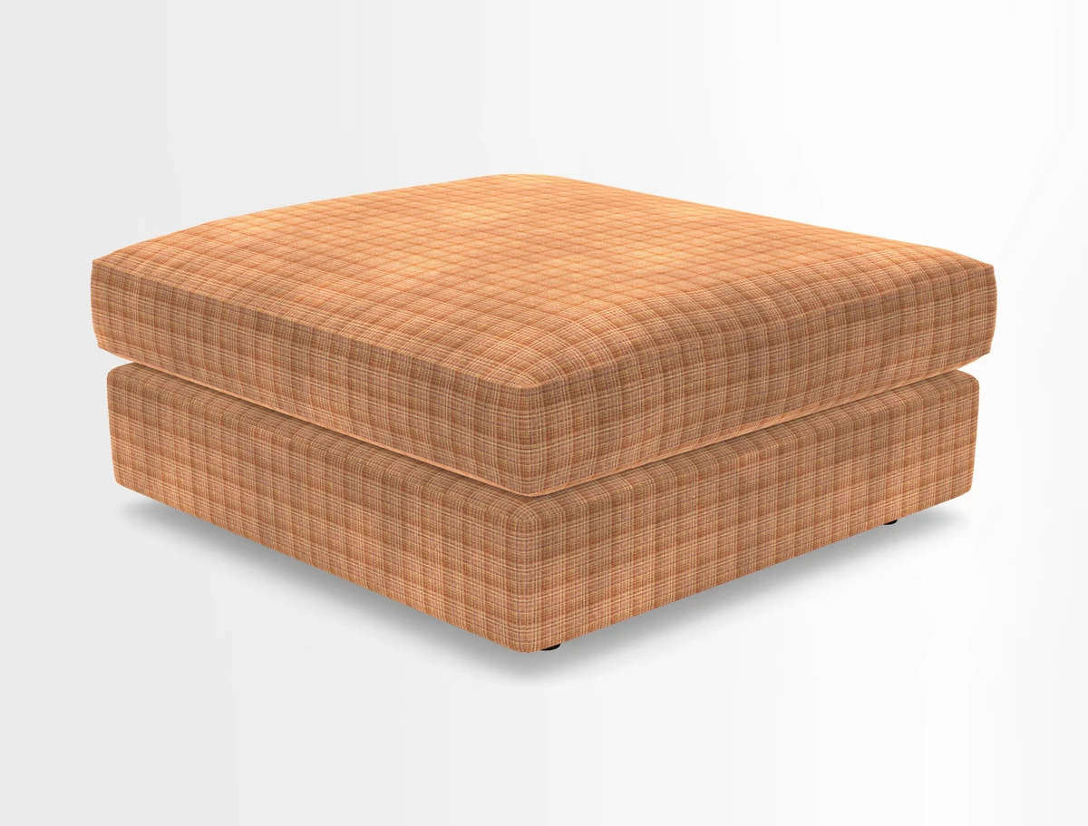 Slingsby fixed cover Footstool in Two Tone Plain Biscuit