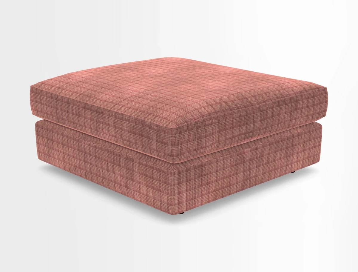 Slingsby fixed cover Footstool in Two Tone Plain Biscuit