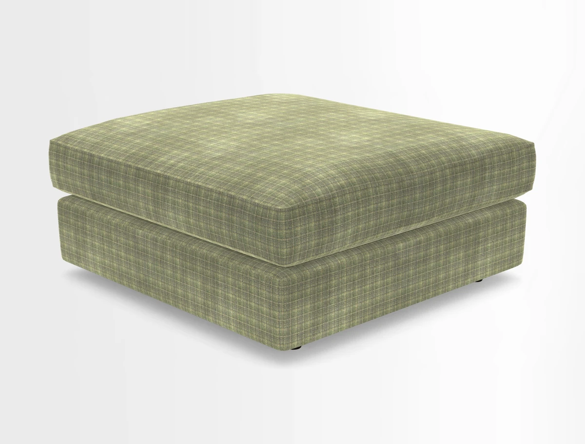 Slingsby fixed cover Footstool in Two Tone Plain Biscuit