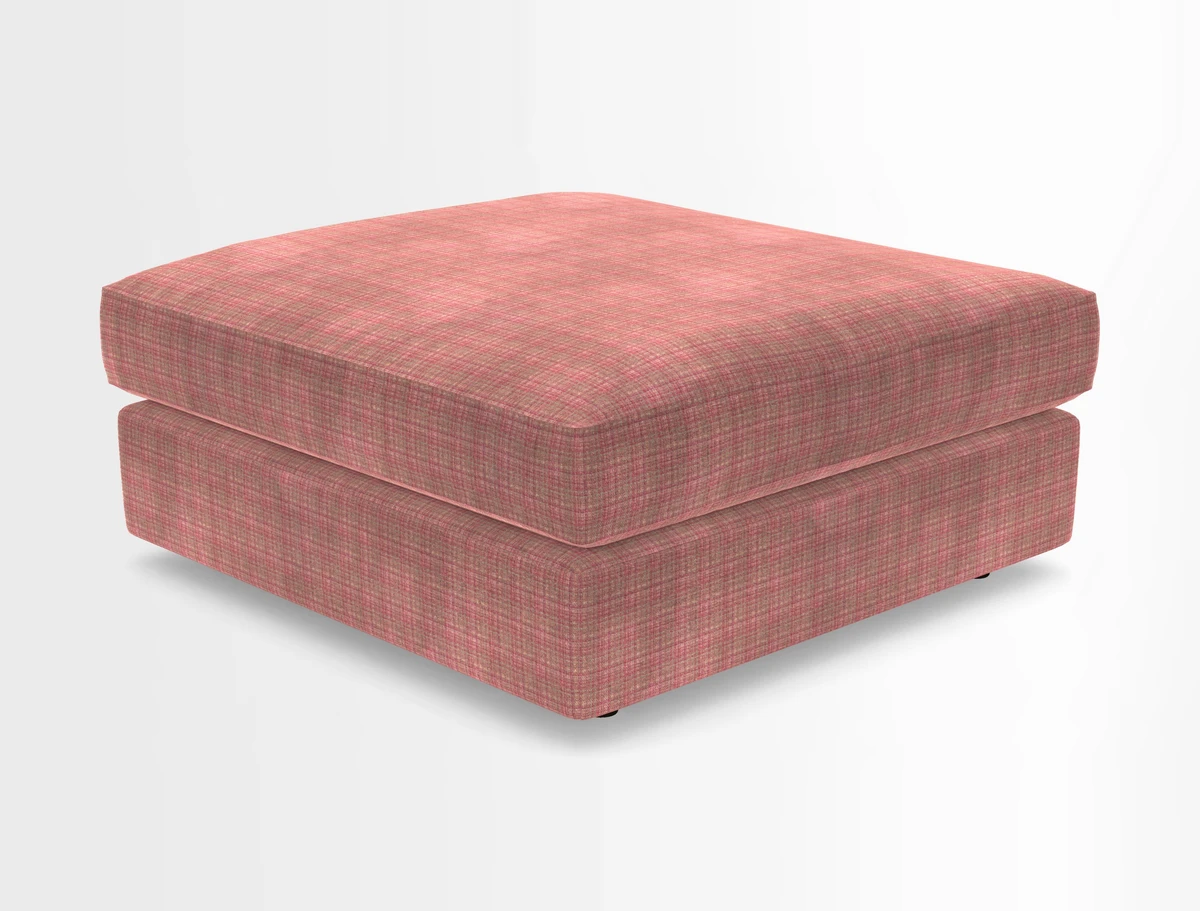 Slingsby fixed cover Footstool in Two Tone Plain Biscuit