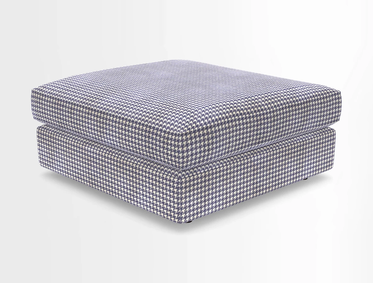 Slingsby fixed cover Footstool in Two Tone Plain Biscuit