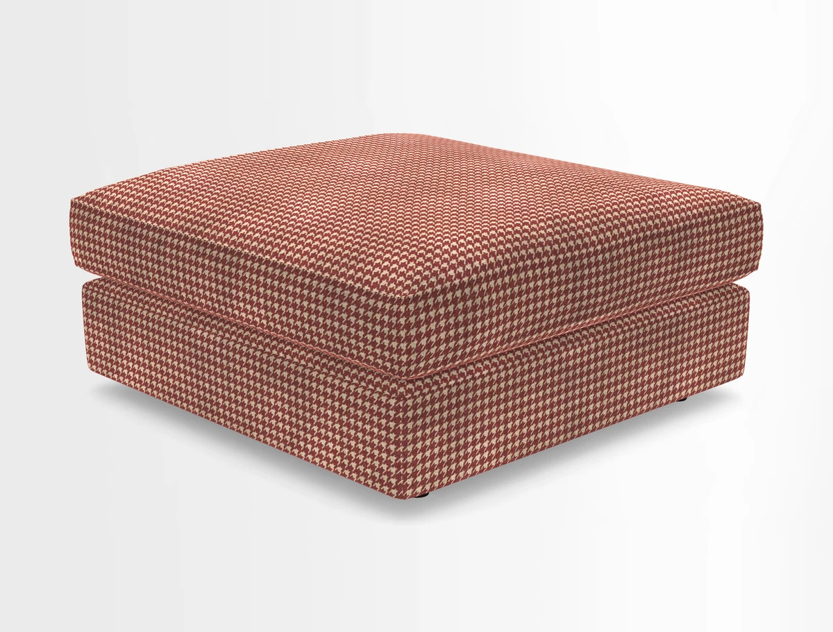Slingsby fixed cover Footstool in Two Tone Plain Biscuit