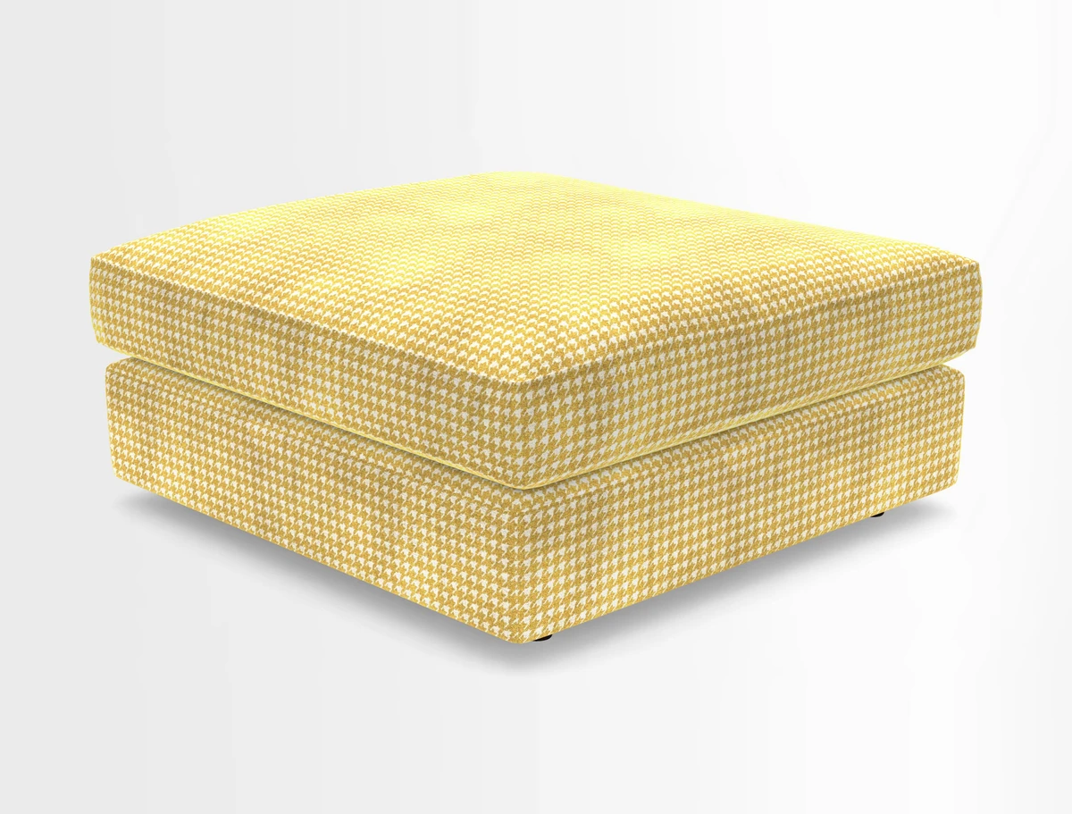 Slingsby fixed cover Footstool in Two Tone Plain Biscuit