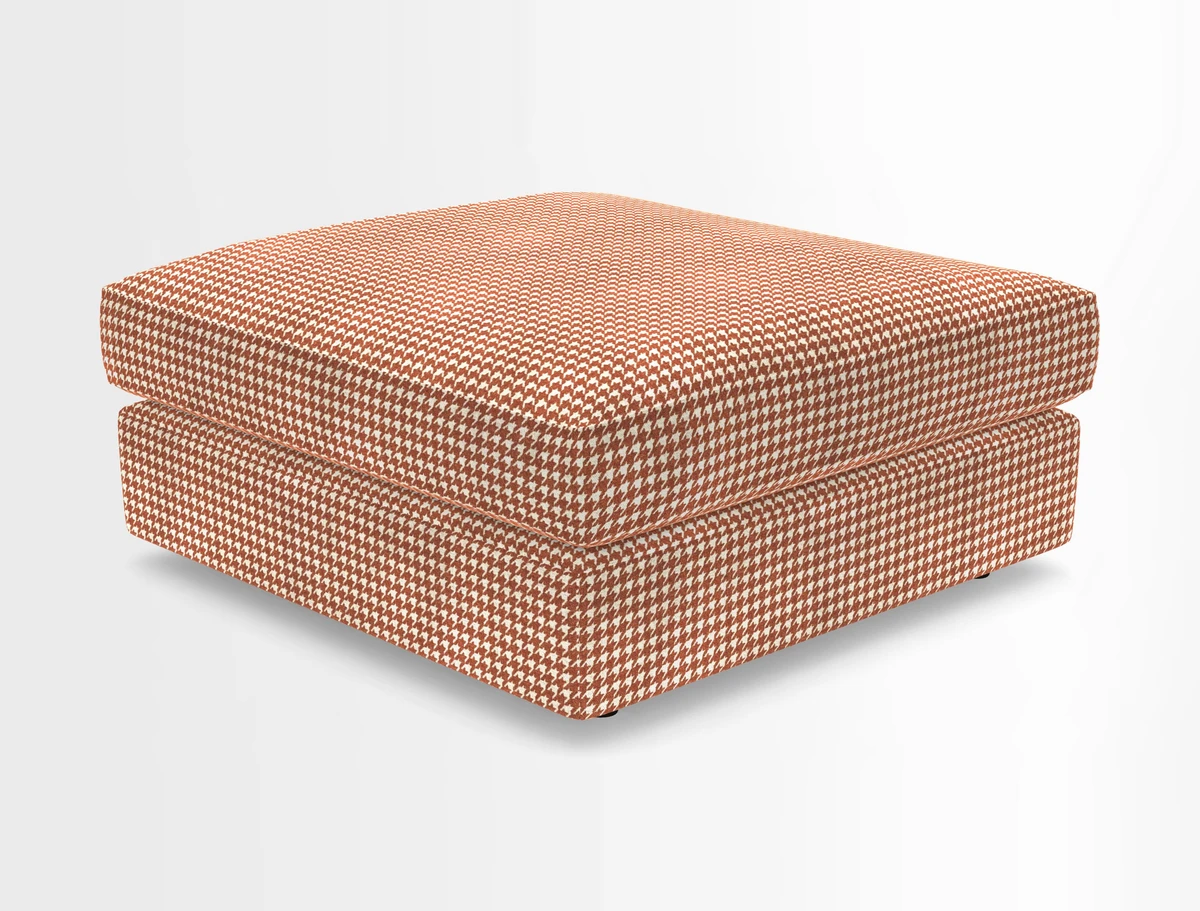 Slingsby fixed cover Footstool in Two Tone Plain Biscuit