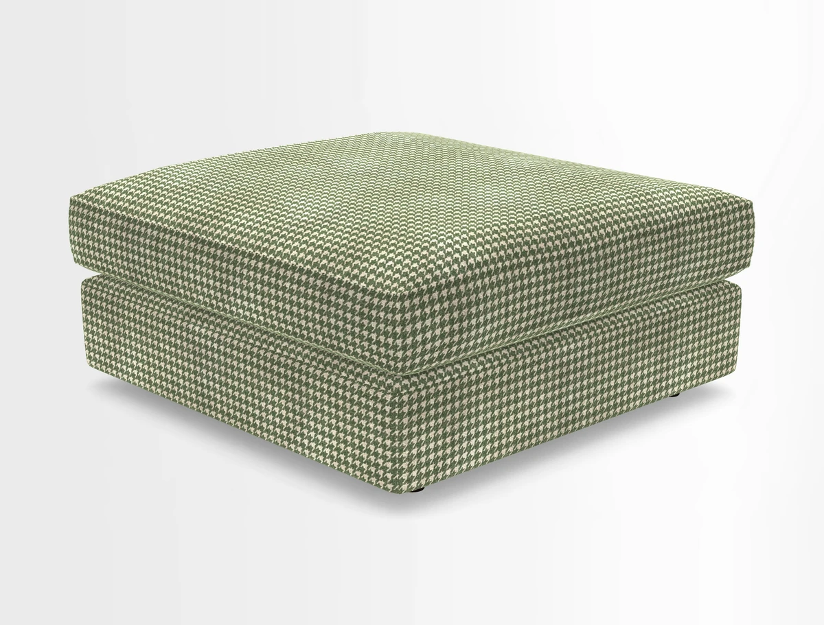 Slingsby fixed cover Footstool in Two Tone Plain Biscuit