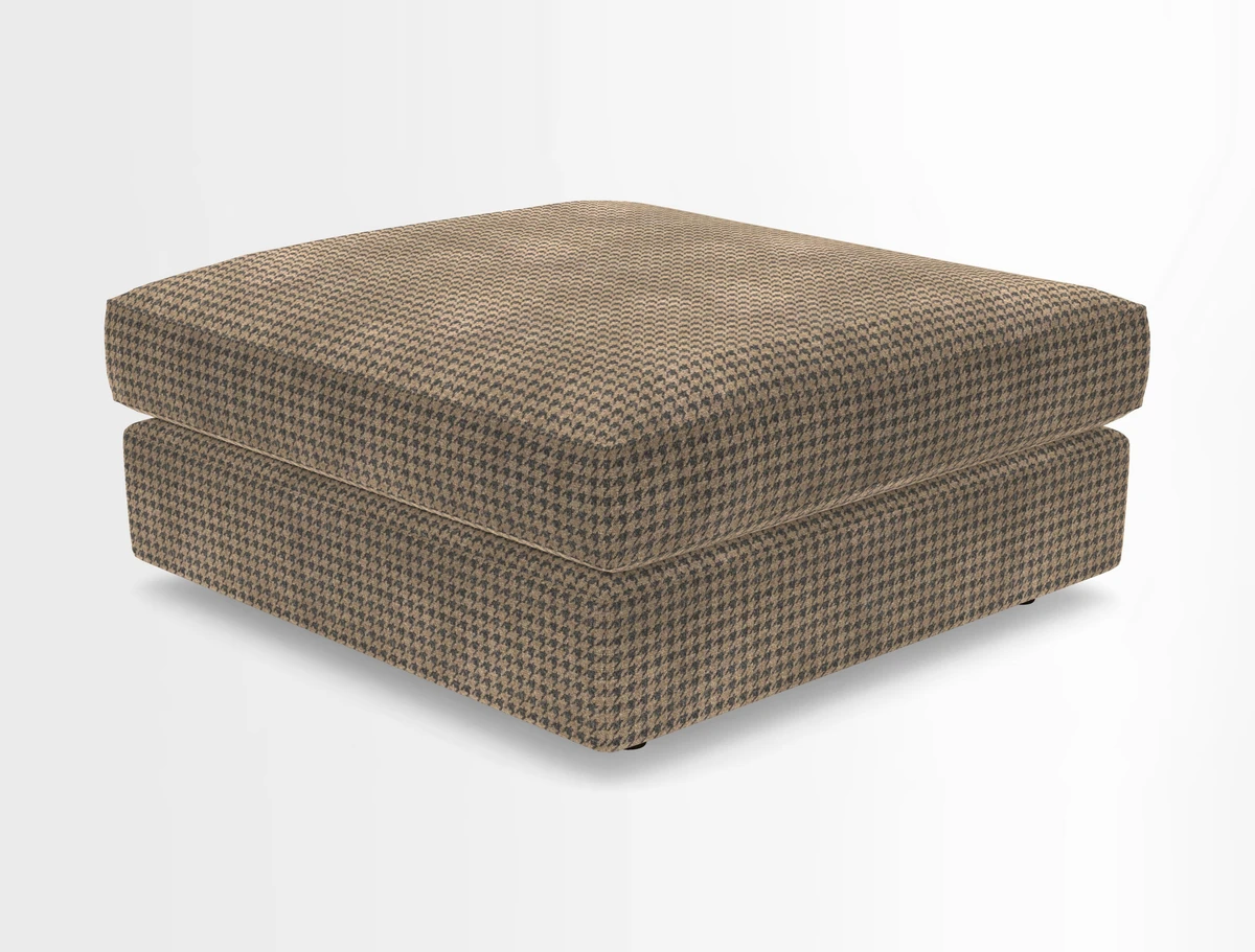 Slingsby fixed cover Footstool in Two Tone Plain Biscuit