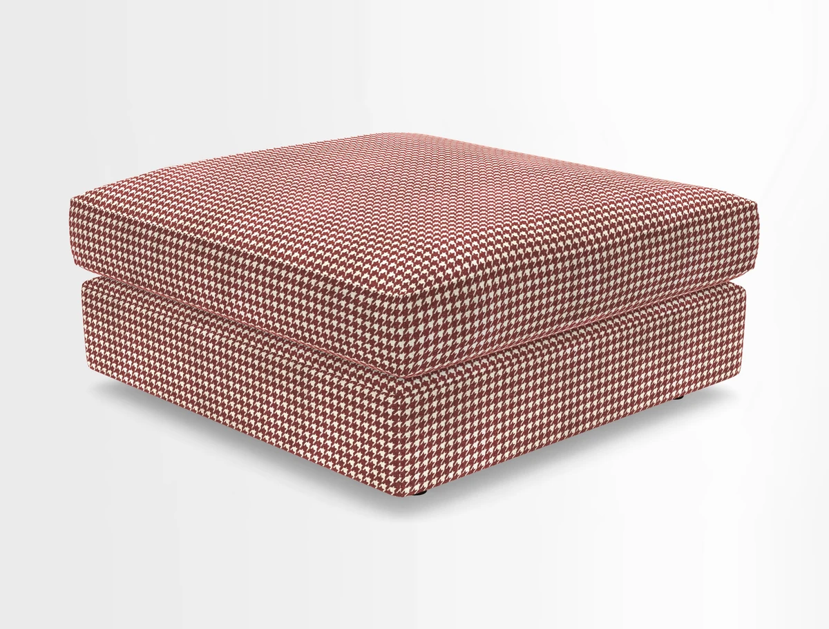 Slingsby fixed cover Footstool in Two Tone Plain Biscuit