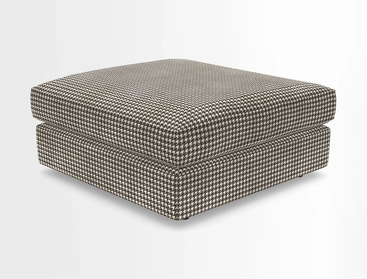 Slingsby fixed cover Footstool in Two Tone Plain Biscuit