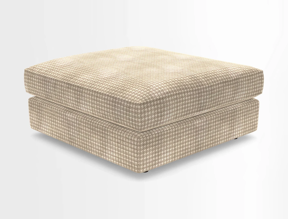 Slingsby fixed cover Footstool in Two Tone Plain Biscuit