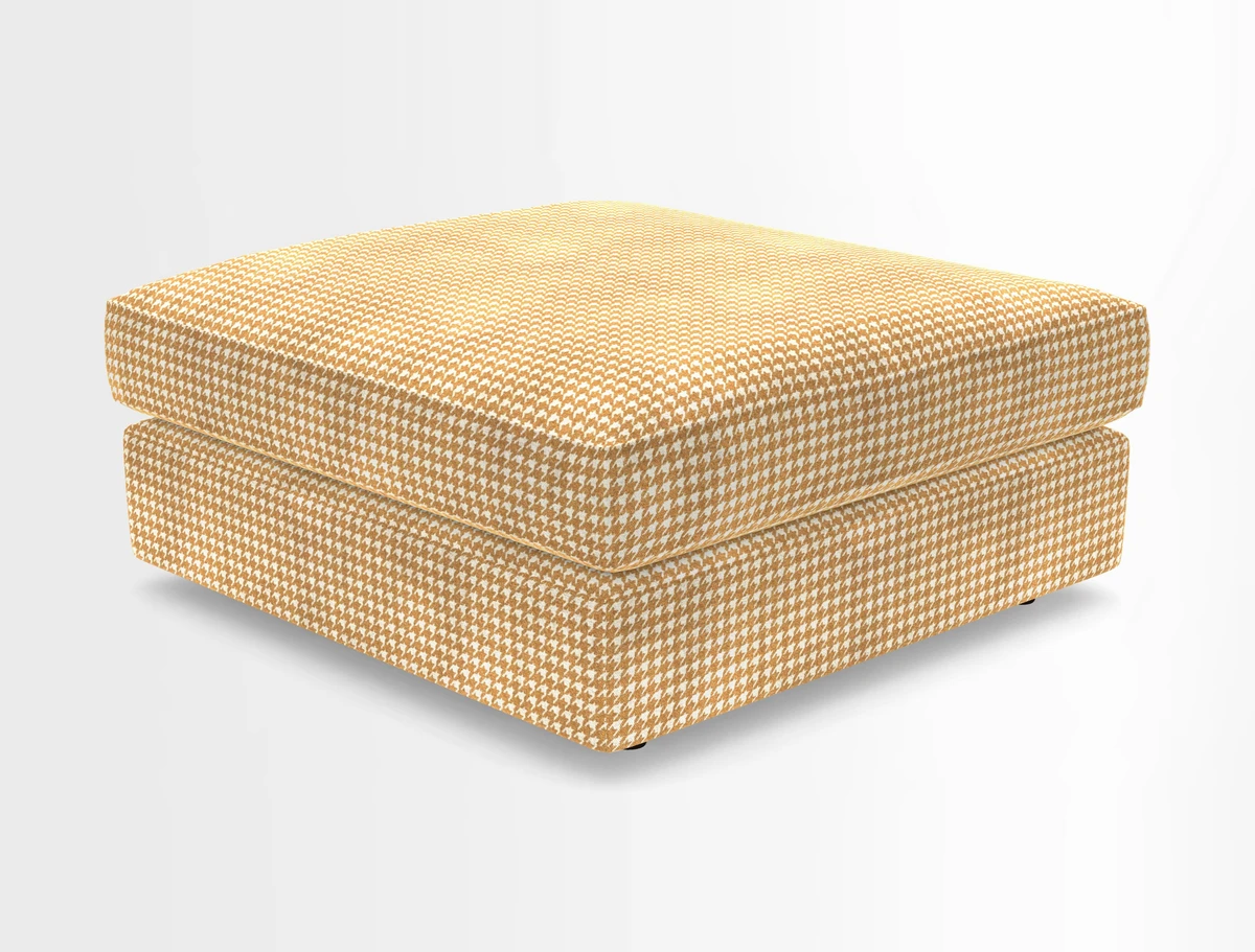 Slingsby fixed cover Footstool in Two Tone Plain Biscuit